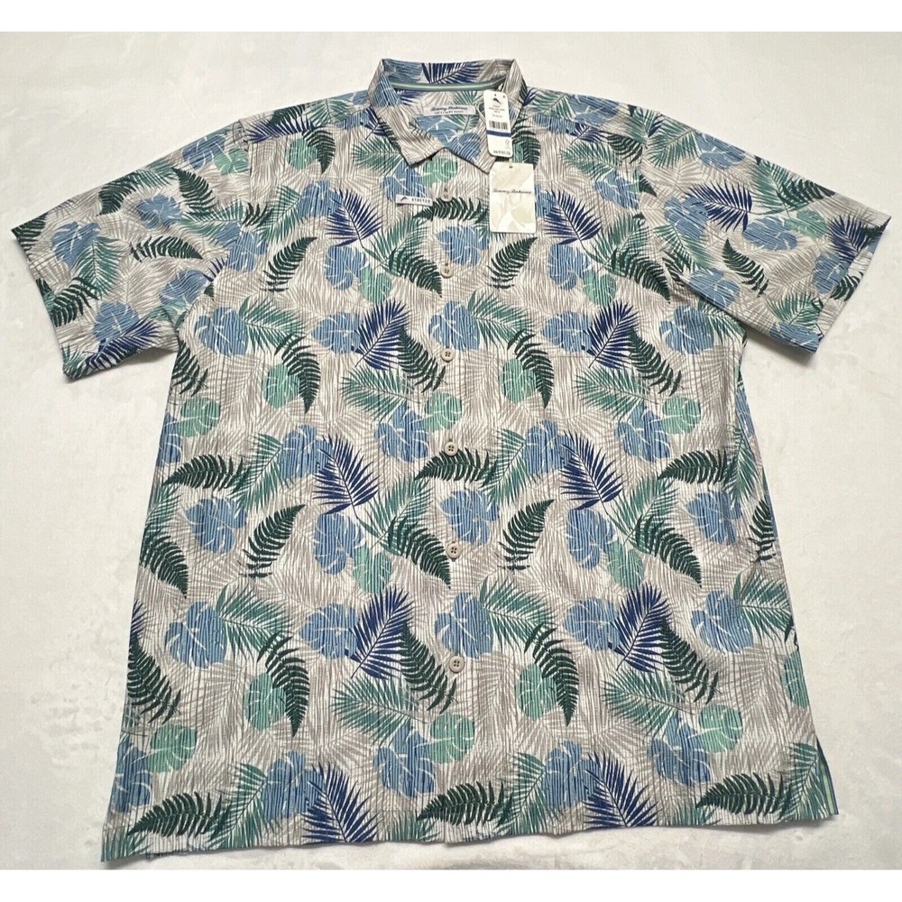 TOMMY‎ BAHAMA Men's 4XLB Bahama Coast Fronds Away Camp Shirt NEW ($148)